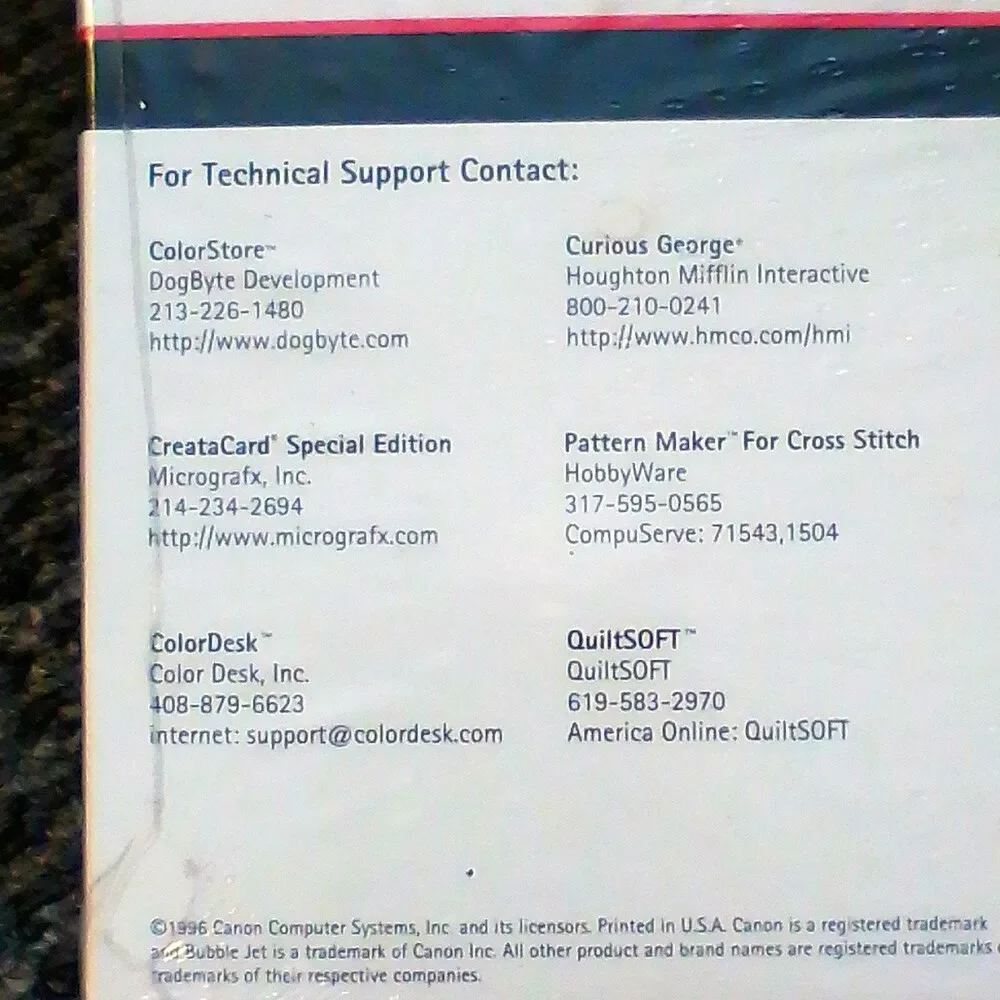 Vintage 1996 Canon Creative CD-ROM Windows Stationery Graphics Software